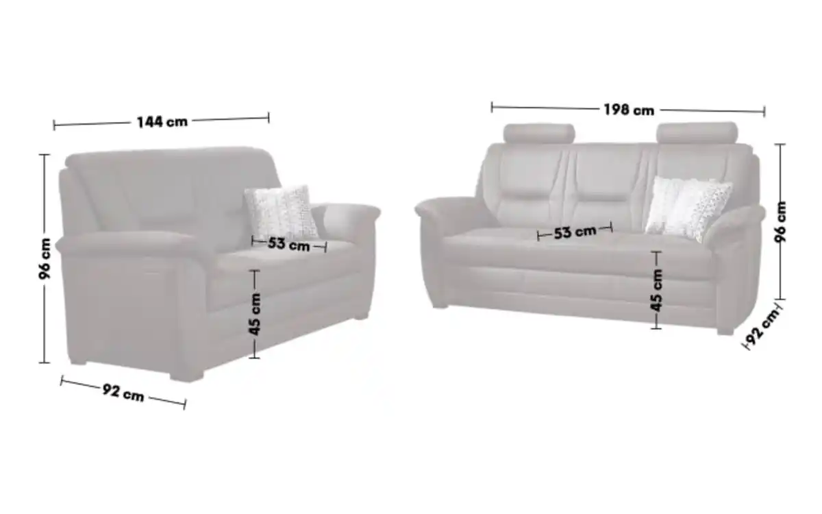 Bild 4 von Polipol - Garnitur PP-QL11014 A+, nougat, inkl. Funktionen