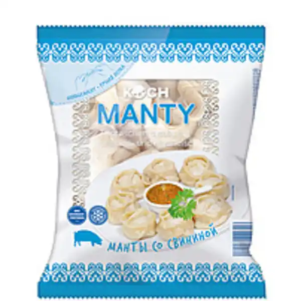 Bild 1 von Teigtaschen "Manty" gefüllt mit Schweinefleisch, tiefgefrore...