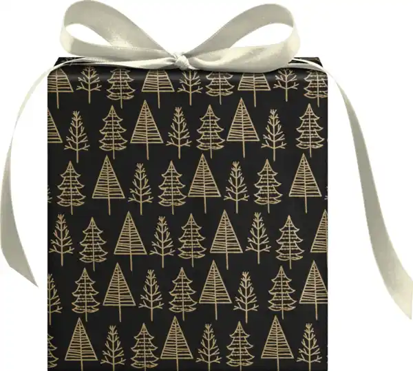Bild 2 von DEKOWELT GRAPKT Geschenkpapier schwarz/weiß/gold, 2 m