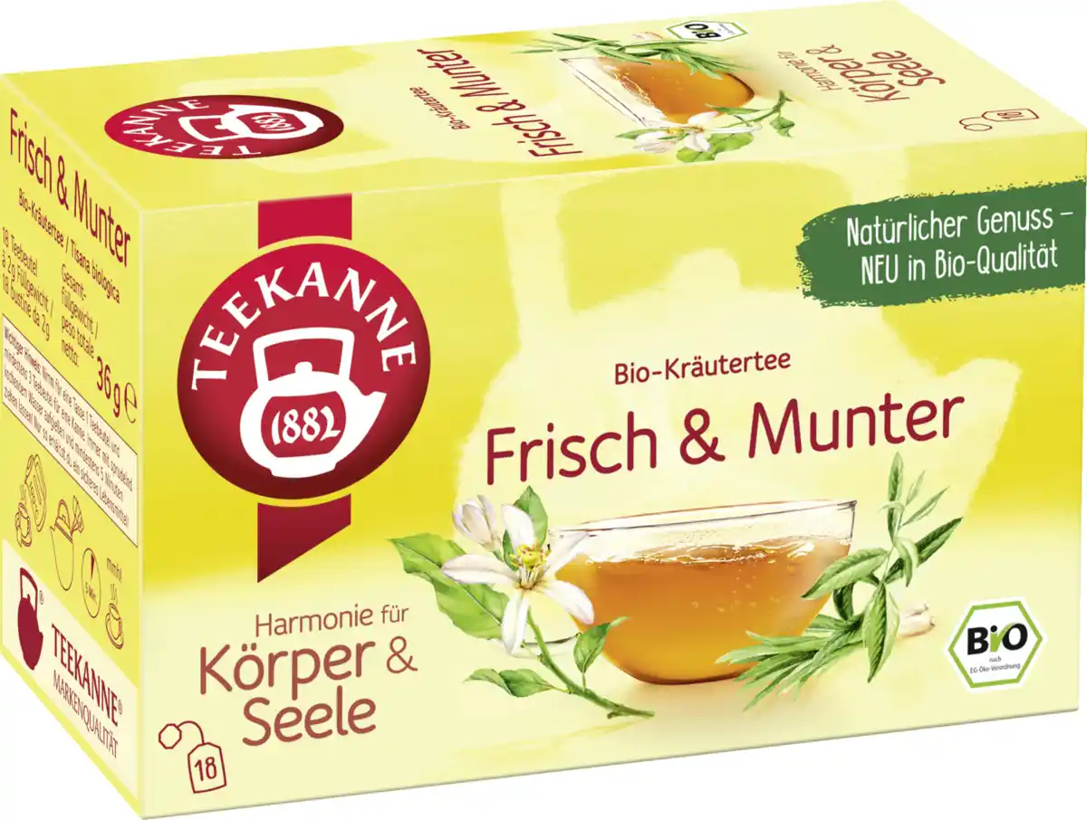 Bild 2 von Teekanne Bio Kräutertee Frisch & Munter, 36 g