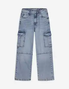 Kinder Cargohose - Wide Fit - blau