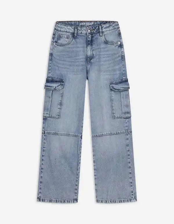 Bild 1 von Kinder Cargohose - Wide Fit - blau