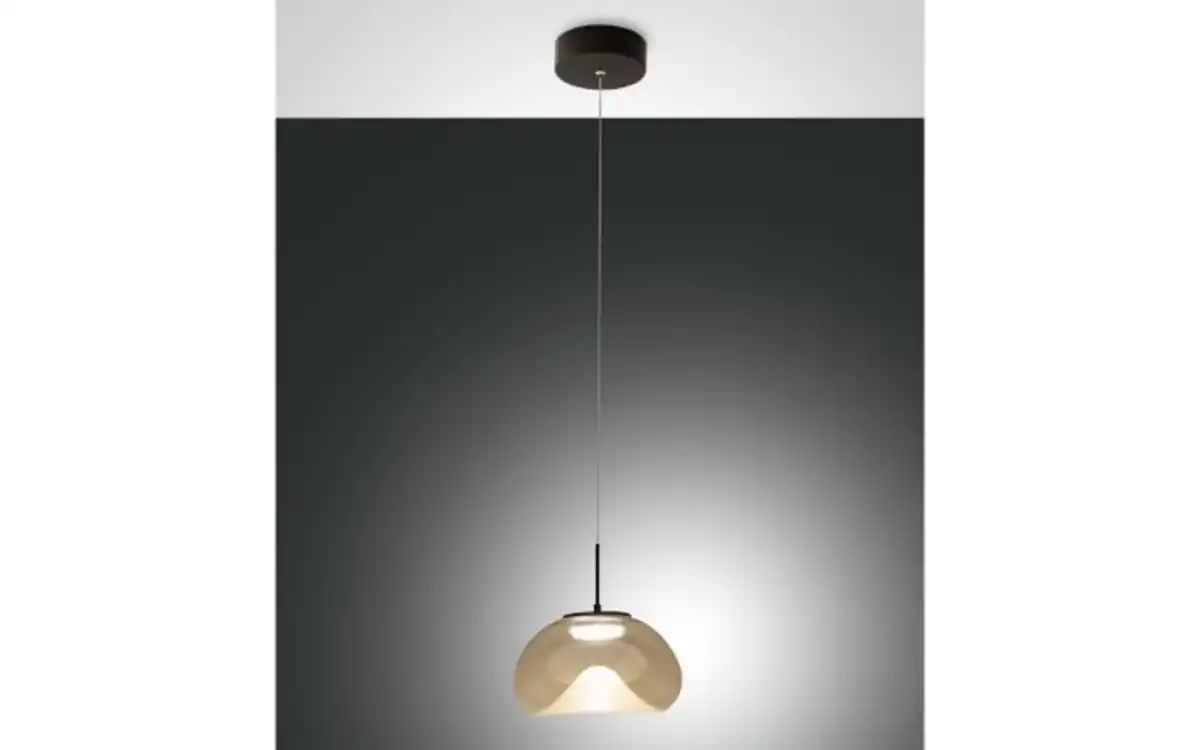 Bild 2 von LED-Pendelleuchte Brena, cognac, 1-flammig, 22 cm, inkl. CCT Steuerung