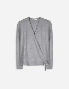 Damen Wickeloptik - grau