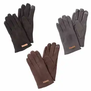 Handschuhe Herren Suede m. Teddyfutter