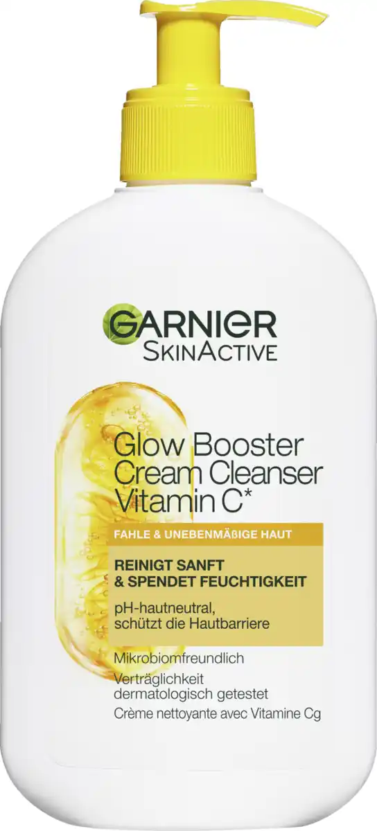 Bild 1 von Garnier SkinActive Glow Booster Cream Cleanser Vitamin C*, 250 ml