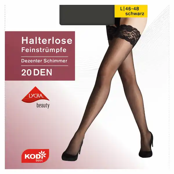 Bild 1 von Halterl. Strümpfe 20den 46-48 Schwarz 5.11 KODi Basic