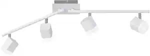 Reality Leuchten 4er LED Balken Roubaix weiß