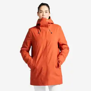 Regenjacke Segeln Damen winter warm wasserdicht - 300 dunkelorange Braun