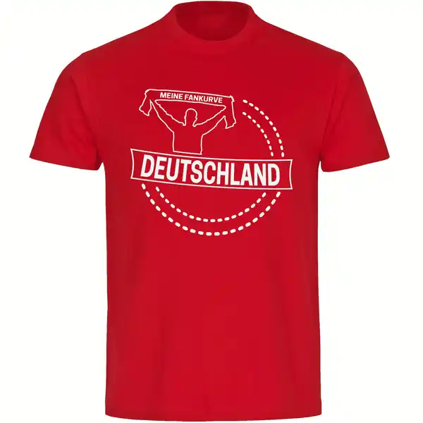 Bild 1 von multifanshop® Herren T-Shirt - Deutschland - Meine Fankurve - Druck weiß