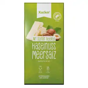 Xucker 3 x Weiße Xylit-Schokolade Haselnuss und Meersalz