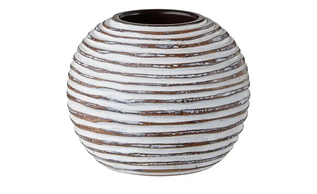 Bild 1 von Teelichthalter ¦ braun ¦ Polyresin (Kunstharz) ¦ Maße (cm): B: 12,5 H: 8,5 T: 12,5  Ø: [10.0] Dekoration > Kerzen & Kerzenständer > Teelichthalter - Sconto