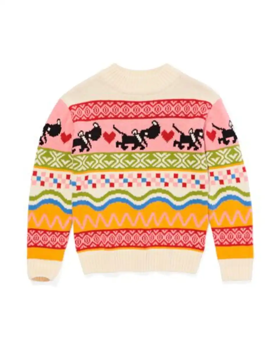 Bild 2 von Mädchen-Weihnachtspullover eierschalenfarben