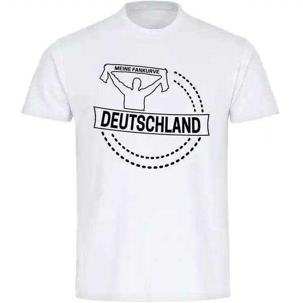 Bild 1 von multifanshop® Herren T-Shirt - Deutschland - Meine Fankurve - Druck schwarz