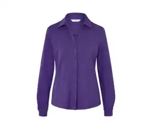 Blusenshirt mit Knopfleiste, lila