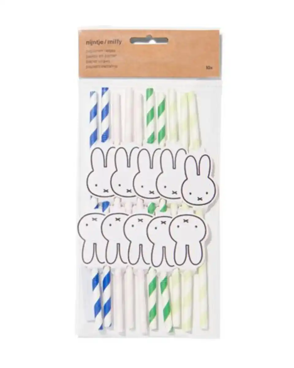 Bild 3 von 10er-Pack Papier-Trinkhalme, Miffy
