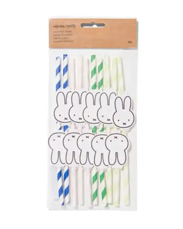 Bild 3 von 10er-Pack Papier-Trinkhalme, Miffy