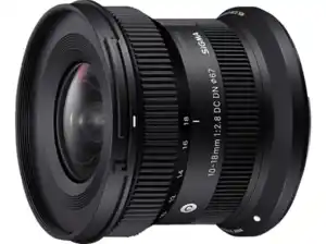 SIGMA 10-18mm DC DN 10 mm - 18 f./2.8 (Objektiv für Canon R-Mount, Schwarz), Schwarz