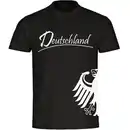 Bild 1 von multifanshop® Herren T-Shirt - Deutschland - Adler seitlich - Druck weiß