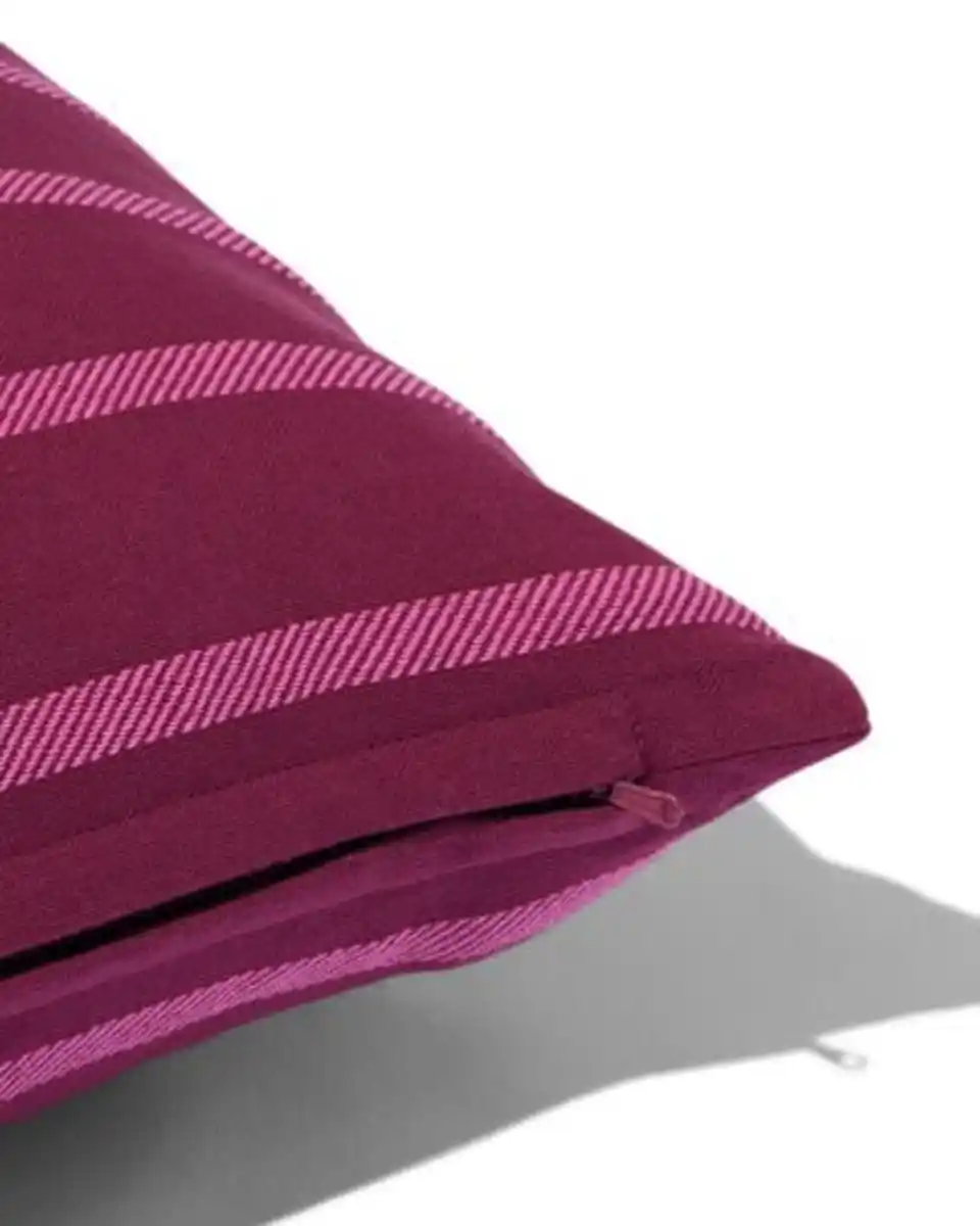 Bild 3 von Kissenbezug Streifen weinrot/rosa 50x30