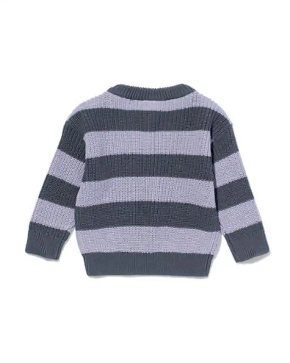 Bild 4 von Babypullover Strick gestreift dunkelblau
