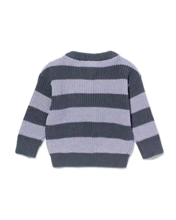 Bild 4 von Babypullover Strick gestreift dunkelblau