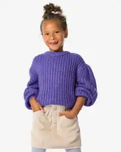 Kinderpullover mit Wollanteil violett