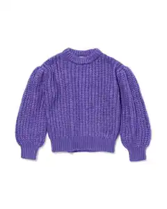 Kinderpullover mit Wollanteil violett