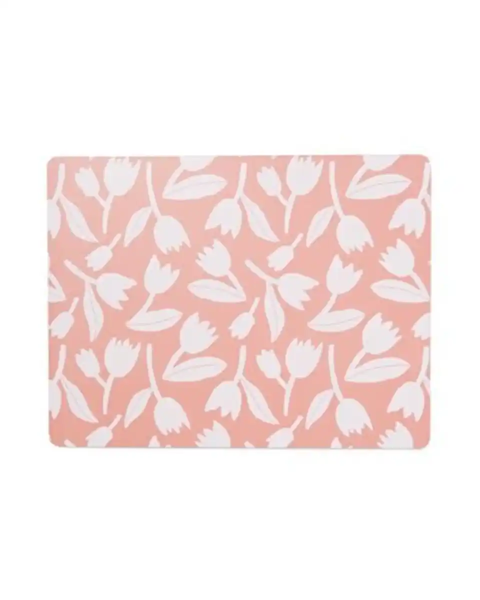 Bild 1 von Tischset, 32 x 42 cm, Kork, rosa mit Tulpen