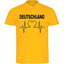 Bild 1 von multifanshop® Herren T-Shirt - Deutschland - Herzschlag - Druck schwarz