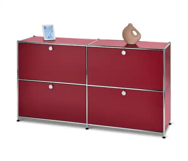 Bild 1 von Sideboard »CN3« mit 4 Klappfächern, rot