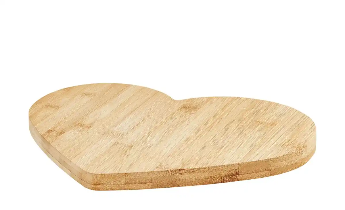 Bild 1 von for friends Schneidebrett Herzform ¦ holzfarben ¦ Bambus ¦ Maße (cm): B: 27 H: 1,8 Küchenzubehör - Sconto