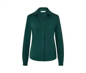 Blusenshirt mit Knopfleiste, grün