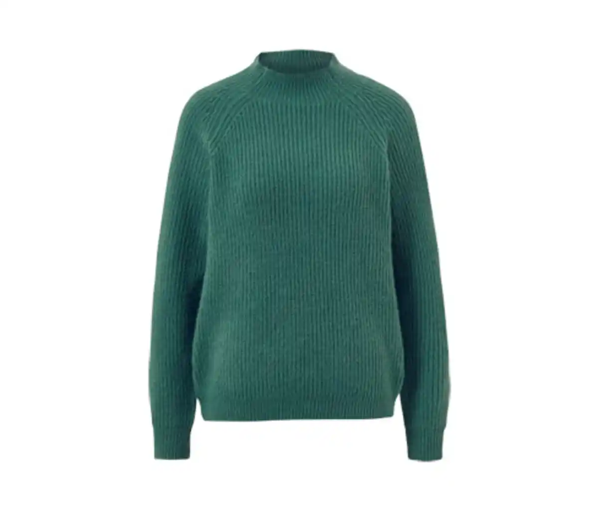 Bild 1 von Grobstrickpullover mit Stehkragen, grün