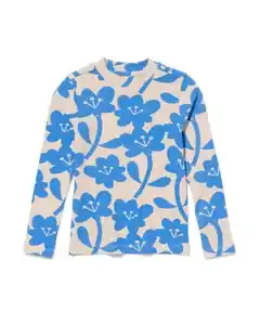 Kinder-T-Shirt mit Rippenstruktur blau