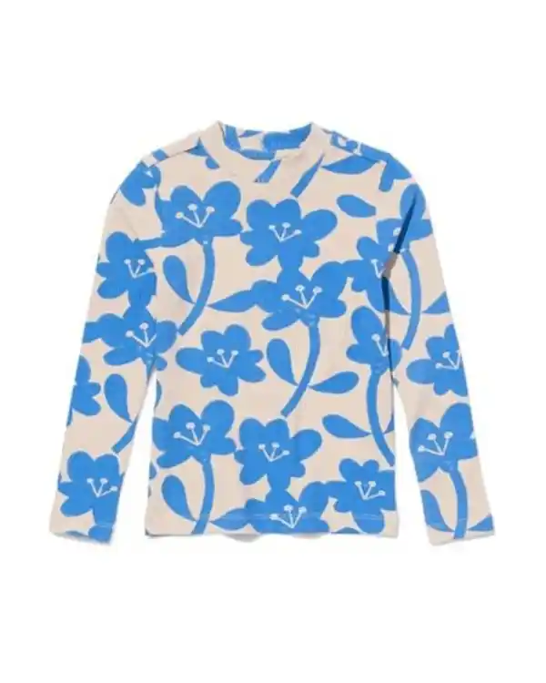 Bild 1 von Kinder-T-Shirt mit Rippenstruktur blau