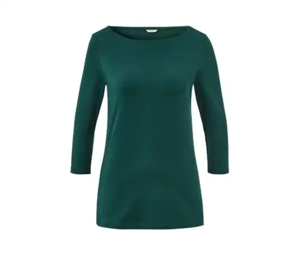 Bild 1 von Shirt mit 3/4-Arm, dunkelgrün
