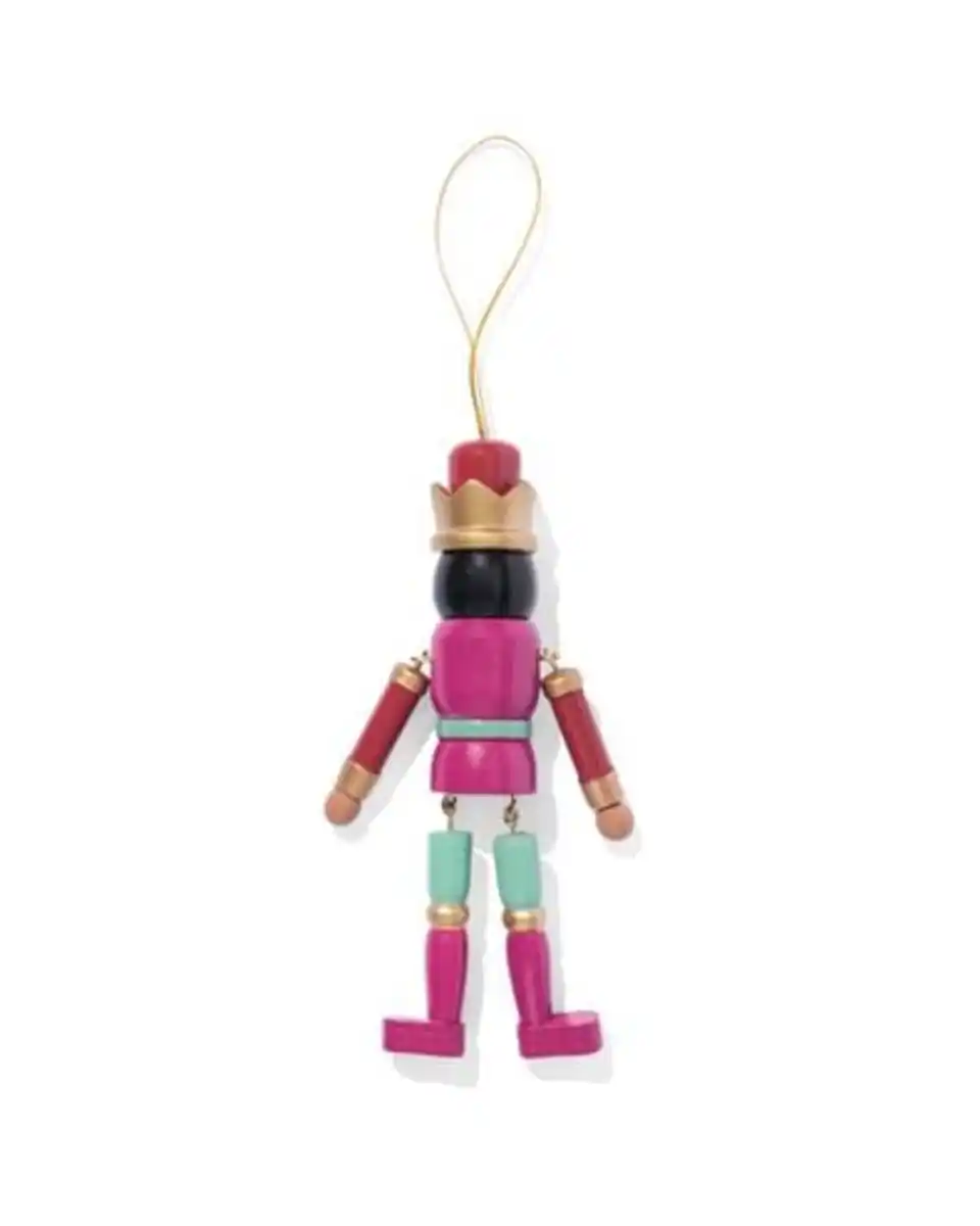 Bild 3 von Weihnachtsanhänger Nussknacker aus Holz, rosa