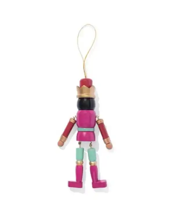 Bild 3 von Weihnachtsanhänger Nussknacker aus Holz, rosa