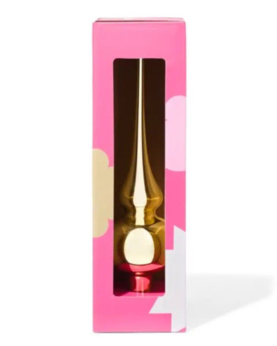 Bild 3 von Weihnachtsbaumspitze, Glas, 24 cm, golden