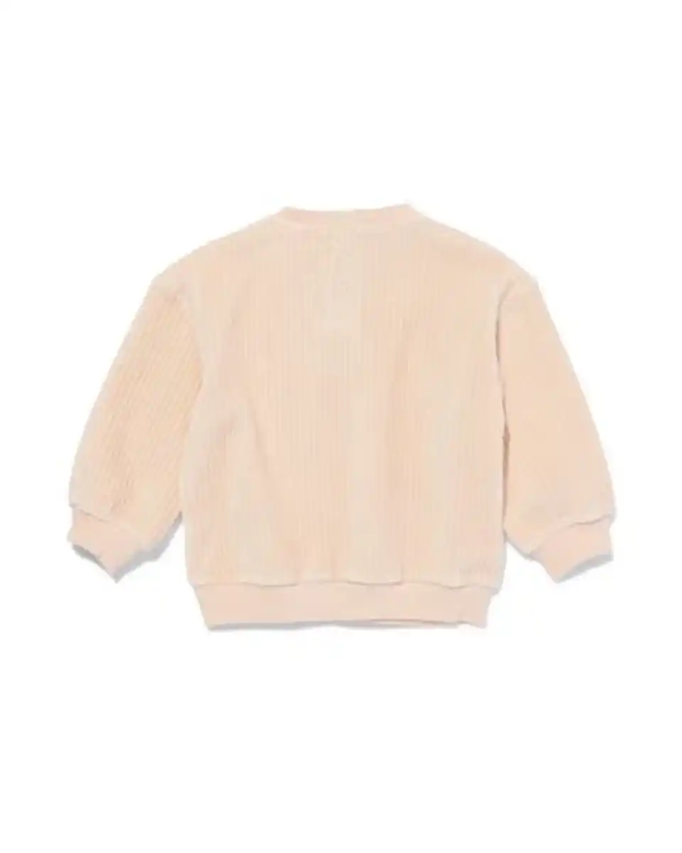 Bild 3 von Baby Sweater, gerippt, Samt ecru