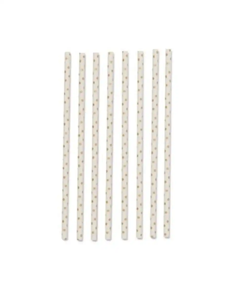Bild 1 von 20er-Pack Papier-Trinkhalme, golden, 20 cm