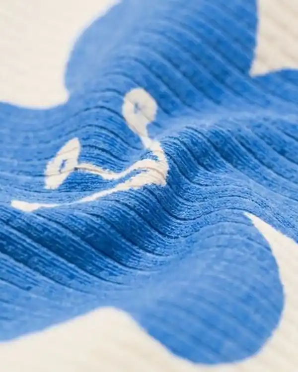 Bild 2 von Kinder-T-Shirt mit Rippenstruktur blau