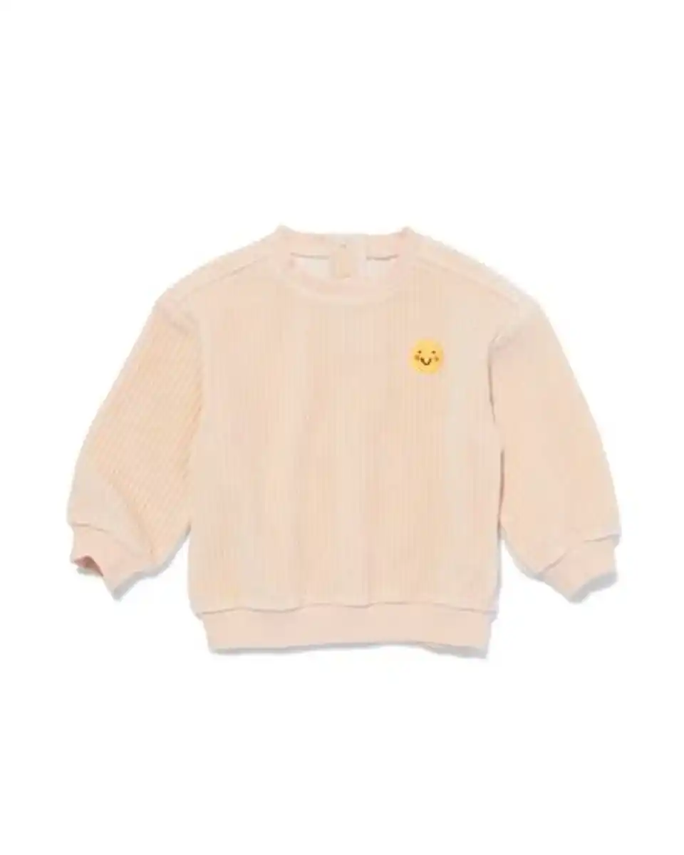 Bild 1 von Baby Sweater, gerippt, Samt ecru