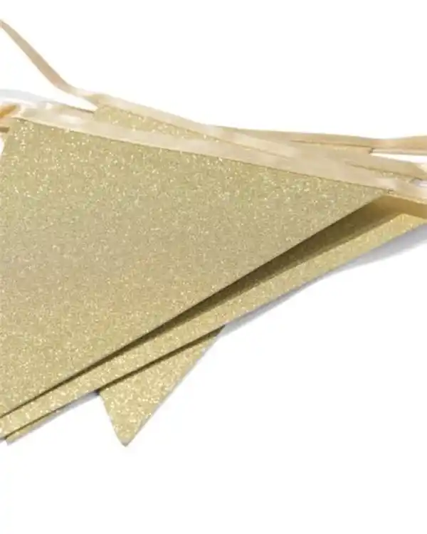 Bild 2 von Wimpelkette, Pappe, gold, 4 m