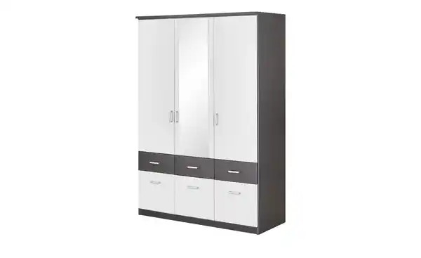 Bild 1 von Kleiderschrank  Bremen ¦ weiß ¦ Maße (cm): B: 136 H: 199 T: 58 Schränke > Kleiderschränke > Drehtürenschränke - Sconto