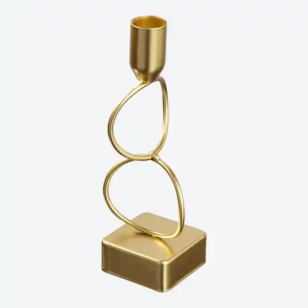 Bild 1 von Kerzenhalter in modernem Design, ca. 18cm, Gold