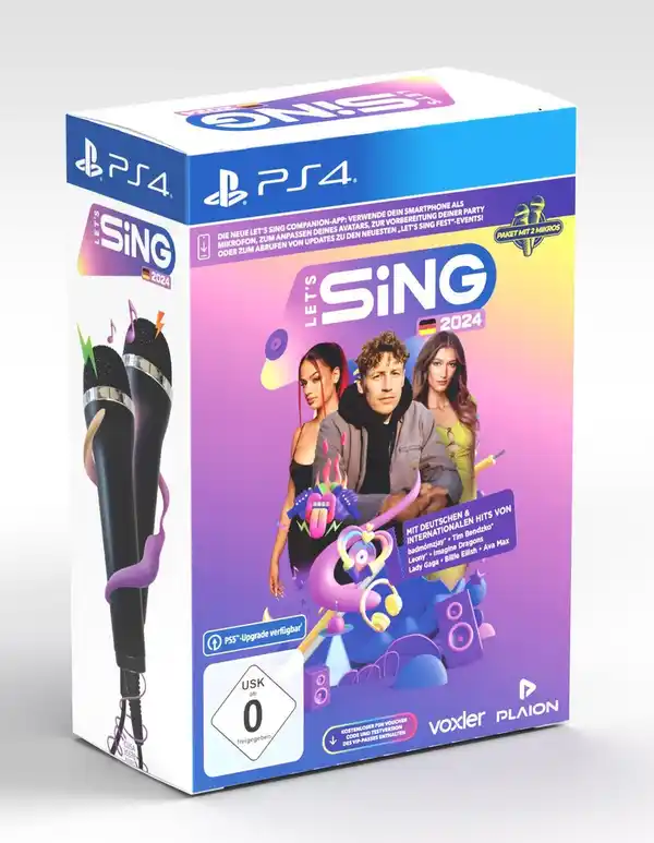 Bild 1 von Let's Sing 2024 + 2 Mikrofone PS4-Spiel