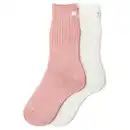 Bild 1 von 2 Paar Damen Socken mit Wolle CREMEWEISS / ROSA