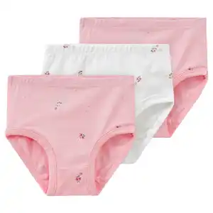 3 Baby Slips mit Blümchen ROSA / WEISS